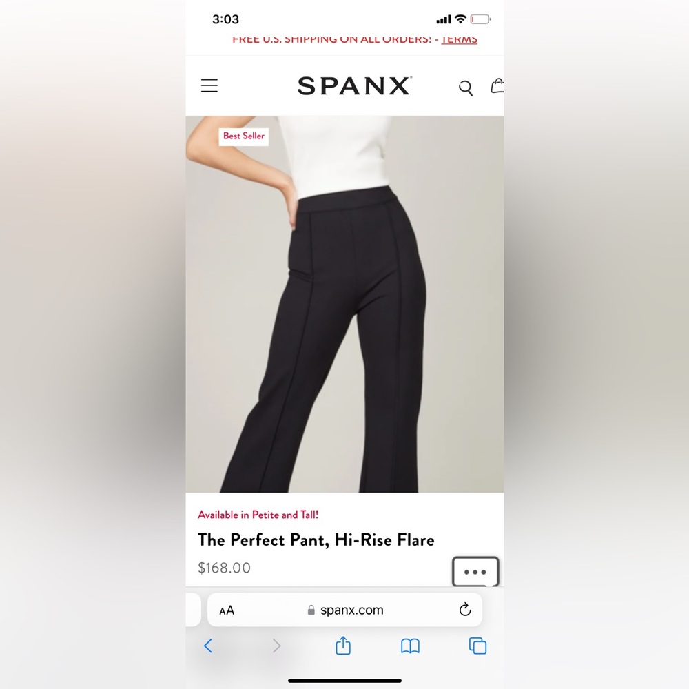 Lg Spanx hi-rise perfect flare pant - excellent condition!